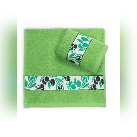 Полотенце махровое, кухонное (оливка)